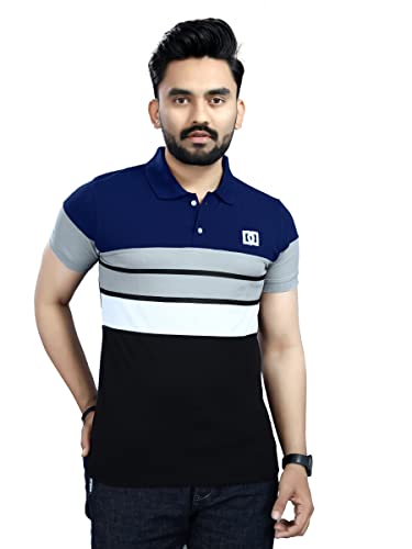 Image of Men's Regular Fit Striped Polo T-Shirts