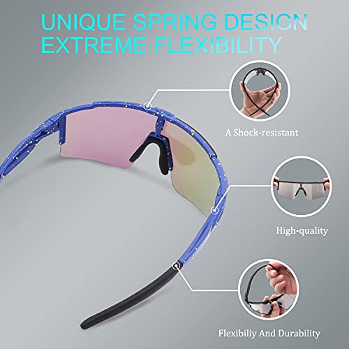 Banglong Cycling Sunglasses Polarized Sports Glasses For Men Women With 3 Interchangeable Lenses For Running Baseball Glasses #TOP3