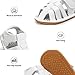 Neband Baby Girl Boy Sandals, Premium Soft Anti-Slip Sole Infant Baby Sandals 3-6Months Summer Casual Beach Shoes Bowknot Princess Dress Flats Prewalker First Walker Shoes