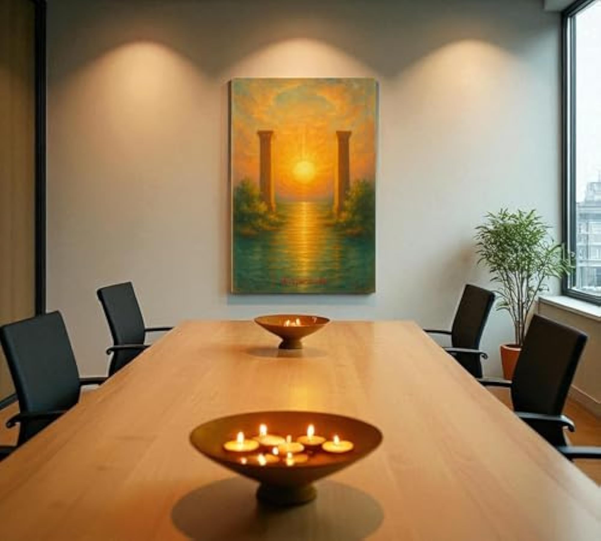 The Rising Sun Vastu Wall Art, Gallery-Wrapped Canvas