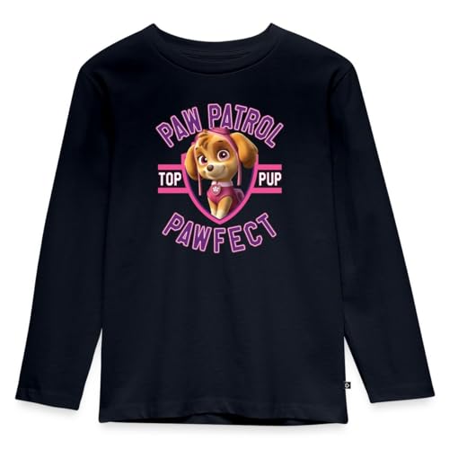 Spreadshirt Paw Patrol Skye Pawfect Kinder Premium Langarmshirt, 110/116 (4 Jahre), Navy