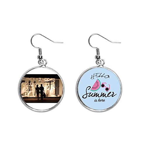 Pendientes de sandía para fotografía de bodas y noches de verano románticas