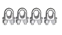 ZEDI Gym Wire Cable Attachment U Lock for Exercise Machine | Heavy Duty Steel Cable Connector | Secure & Rust Resistant | Home & Commercial Gym (Pack of 4) gallery image