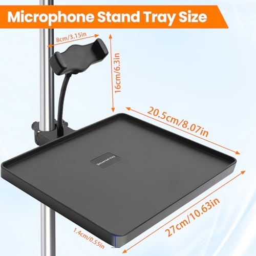 Microphone stand plateau réglable à pince pour studio de diffusion en direct - 4