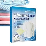 Sbiancante per Biancheria Bianca,15 Pezzi Sbiancante per Capo | Detergente Macchie Bucato Profumato | per Abbigliamento Cotone Seta Camicie Cappotti Asciugamani