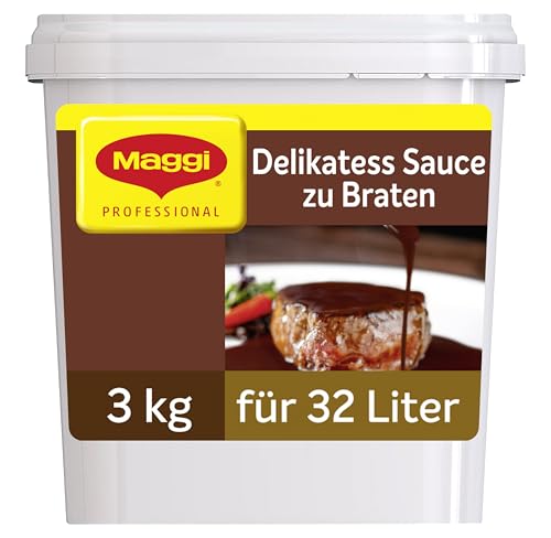 MAGGI Professional Delikatess Sauce zu Braten, vegetarisch, Ergiebigkeit 32L, 1er Pack (1 x 3kg GastroBox)
