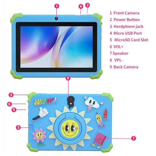 Image of banapoy 7 Inch Tablet with 1GB 16GB ROM and HD Touch Screen (Blue)