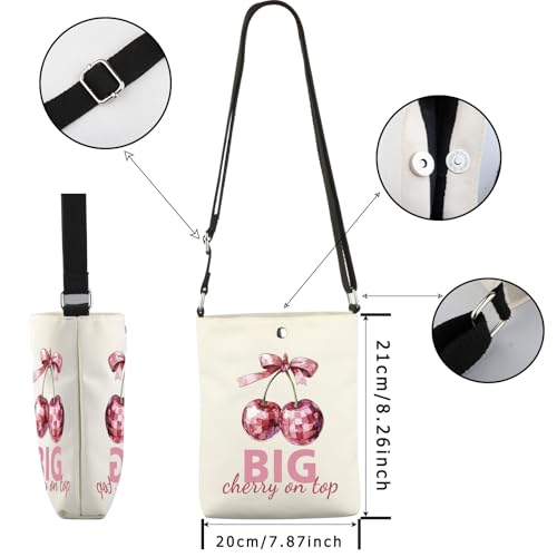 WCGXKO Little Cherry on Top Crossbody Bag Big Little Sorority Gift Big Little Reveal Day Gift2