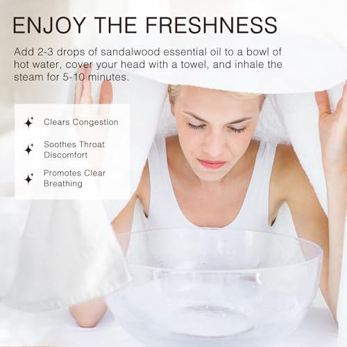 Image of Australian Sandalwood Essential Oil for Hair Skin Care, Diffuser