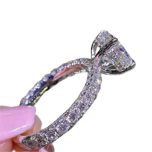Retro Round AAA Cz 925 Silver, 18K Rose Gold Ring Bridal Engagement Ring Sz 5-10 - Main Image