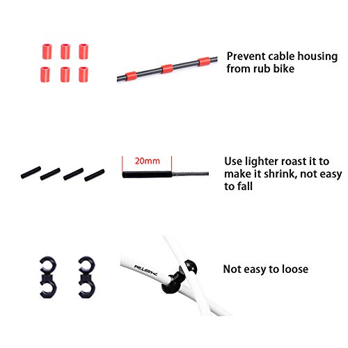 Wolfride Bicycle Cables And Housing Set Bike Cable Kit For Road Bike Mountain Bike #TOP6