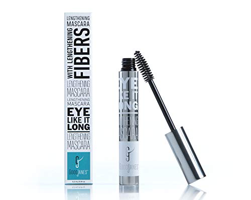 GoodJanes Eye Like it Long – Professional Fiber Lengthening Mascara, 3 Times Fuller - All Natural Ingredients, Vegan Friendly, Black Waterproof Mascara