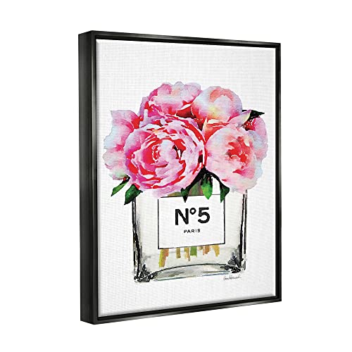 Image of Glam Paris Vase Peony Still Life, 24 x 30 Inch Canvas in Floater Frame