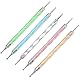 Dotting Pen, Nail Art Dotting Tools, Nail Art Skulptur Pen Dual Tip, Nail Art Zeichnung, Dotting Pen, für Nail Design, Marmorierwerkzeug, 5 Stück
