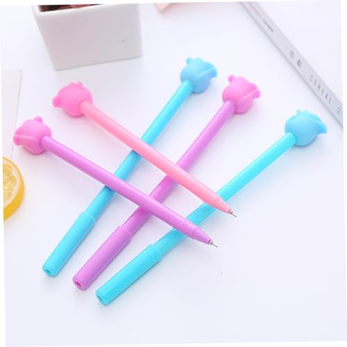 12 bolígrafos de gel en forma de rosa 0.5mm Amosfun miniatura 4