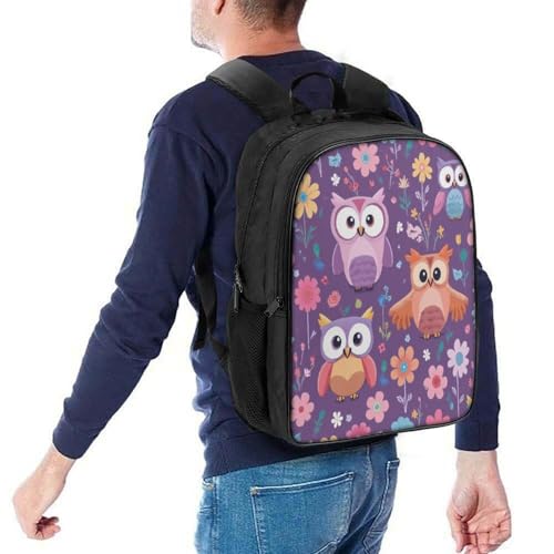 Sac à dos école imperméable avec 2 compartiments et imprimé floral 3D - 5