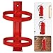 Uonlytech Wall Fire Extinguisher Mount Iron Bracket Red 5kg Capacity Wall Hanging Holder for Fire Safety Tools
