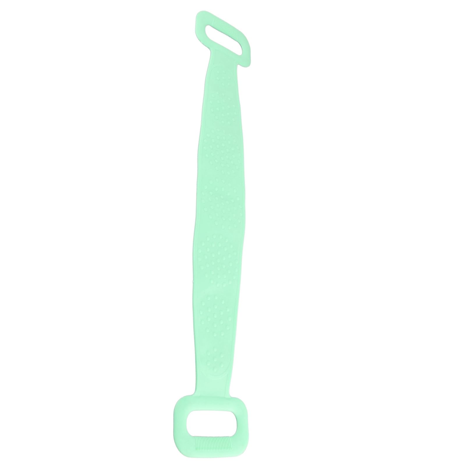 Brrnoo Spugna in Silicone per Doccia, Dorso Lavaggio Esfoliante, Manico Lungo, Linee Massaggianti Morbide, Strumento per Corpo Uomo Donna (GREEN)