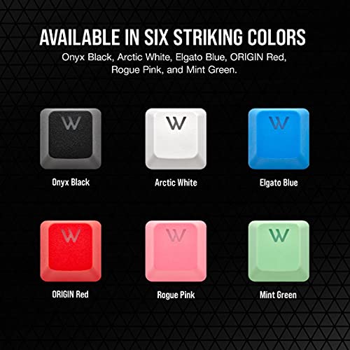 Image of Corsair PBT Double-Shot PRO Keycap Mod Kit - Double-Shot PBT Keycaps - ELGATO Blue - Standard Bottom Row - Textured Surface - 1.5mm-Thick Walls - O-Ring Dampeners (CH-9911030-NA)