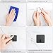 MSLIN Heavy Duty Adhesive Hooks, Stick on Wall Adhesive Hangers, Strong Stainless Steel Holder, Self Adhesive Hooks for Kitchen Bathroom Home Door Towel Coat Key Robe 4 Packs (Black)