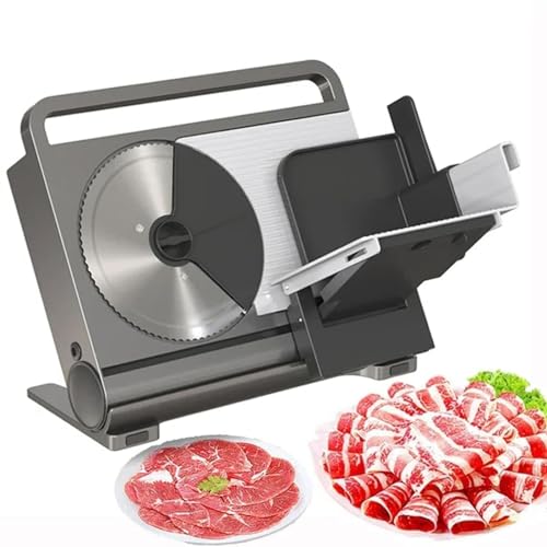 Electric Meat Slicer,200w Frozen Meat Cheese Deli Slicer, Electric Food Slicer with Foldable,7.5" Stainless Steel Blade,0-15mm Adjustable Thickness,Suitable for Cheese, Bread, Meat
