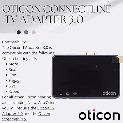 Amazon.com: MSTORE INTL Oticon TV Adaptor 3.0 for Opn, Engage and