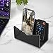 Richboom Acrylic Mail Holder, Envelope Holder for Desk Countertop Letter Holder for Home Office School (1 Section Black)