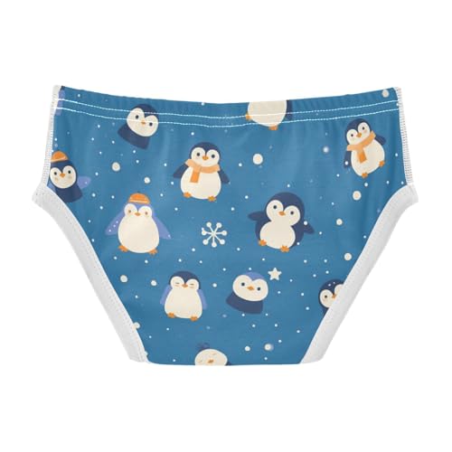 KLL Seamless Pattern Penguins Cobalt Boys Toddler Soft Underwear Breathable Undies2