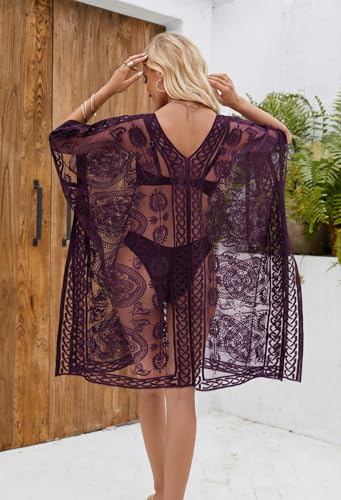 Image of Lace Swimsuit and Bathing Suit Cover Up for Women