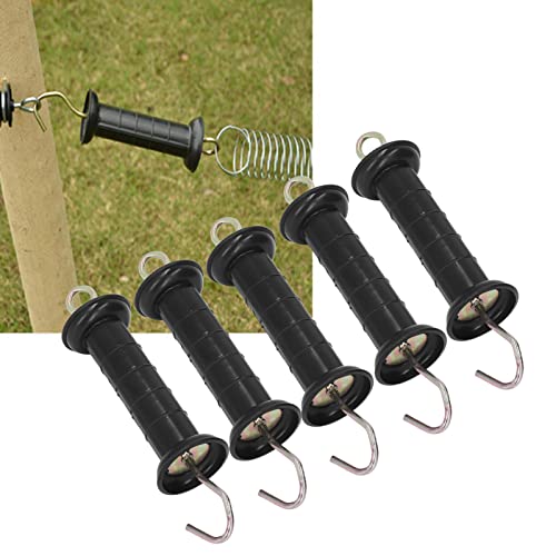 TOPINCN Electric Fence Gate Handle, Insulated Gate Grip Bar with Metal Hook Heavy Duty Gate Handle Spring Gate Kit for Farm Pasture - Image 4