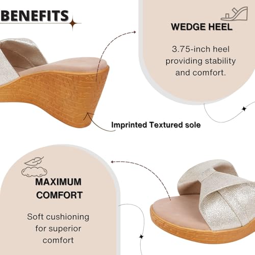 Image of TRASE Women's Fashion Sandals | Comfortable And Stylish Wedges For Women | Trendy And Stylish Sandals For Woman And Girls, Lightweight Wedges Heels