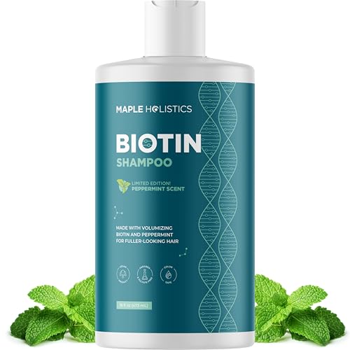 Image of Volumizing Biotin Shampoo for Thinning Hair - Invigorating Peppermint Shampoo for Fine Hair with Argan Coconut and Olive Oils - Vegan & Color Safe - Paraben Silicone & Sulfate Free (16 Fl Oz)
