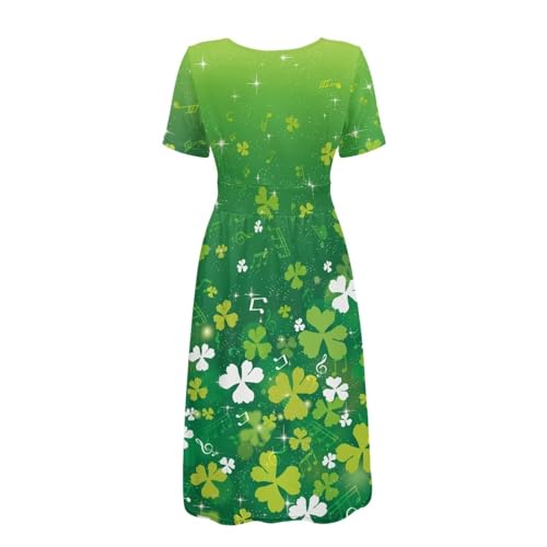 Image of Women's Summer Formal Dresses Short Sleeve Wrap V Neck Dresses Bridesmaid Wedding Guest Dress with Pockets