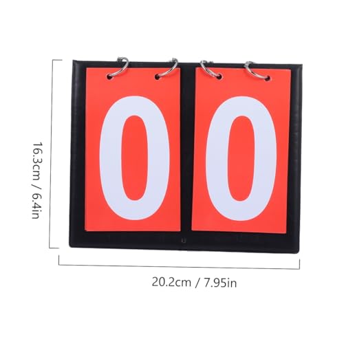 Marcador manual de baloncesto POPETPOP doble cara rojo miniatura 2