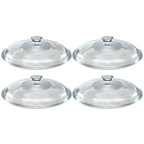 Pyrex 623-C (4-Pack) Replacement Glass Lids for Casserole - Made in USA