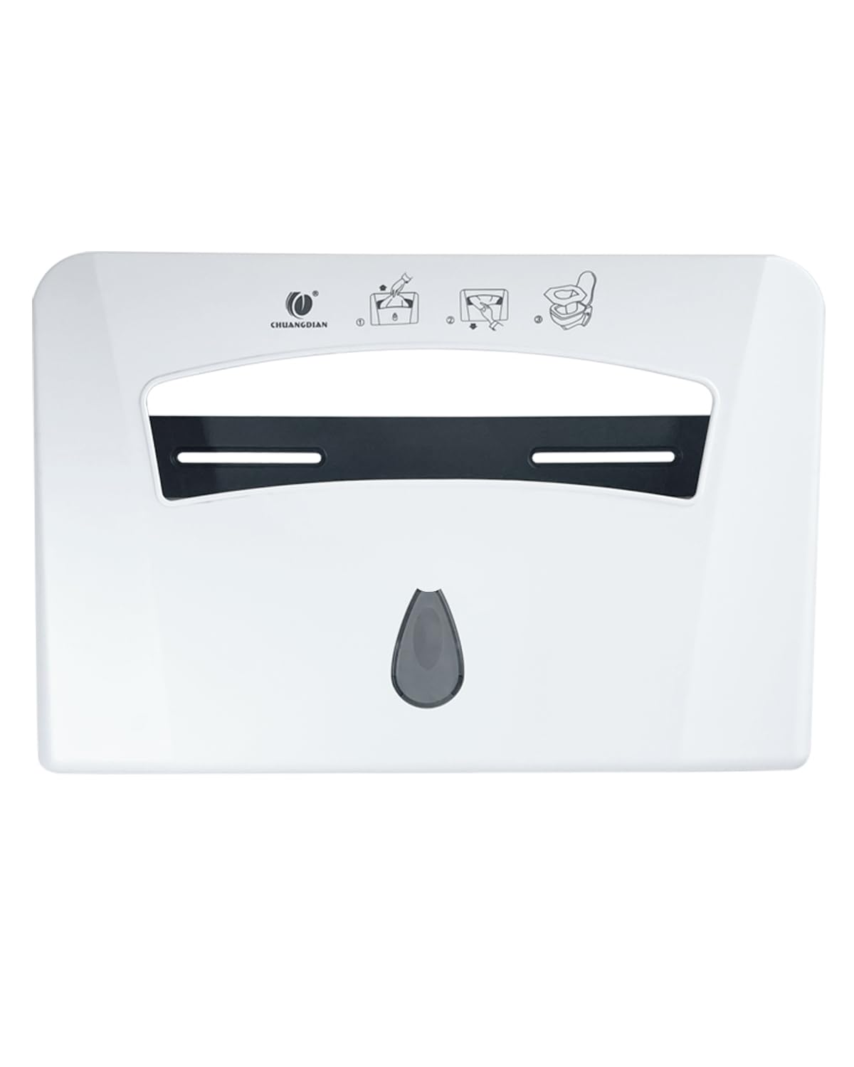 Dispensador de fundas para asiento de inodoro CHUANGDIAN, montado en pared, blanco