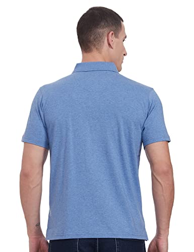 Image of Monte Carlo Mens S.Blue Plain Collar T-Shirt |22203401-167