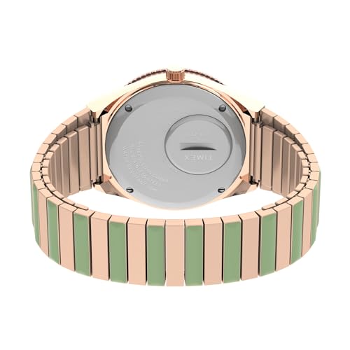 Image of TIMEX Diver Inspired Analog Watch for Women with Green Round Dial & Two Tone Stainless Steel Bracelet Band Water Resistant Women's Wrist Watches - TW2V38700UJ