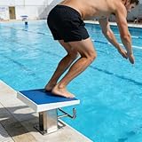 WEIMILOR Startblock für Schwimmbecken, Rutschfester Zweistufen-Sprungturm, Wettkampf-Sprungturm aus Fiberglas für Sportler, ideal für Schwimmwettkämpfe und Training Y1