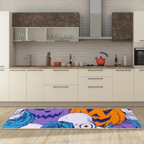 Tapis de cuisine antidérapant de qualité supérieure au style Halloween unique