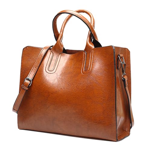 Sac à bandoulière femmes grand sac mode vintage uni à fermeture éclair