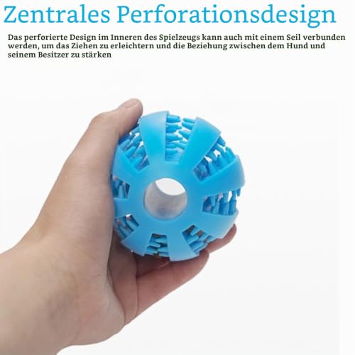 Miaomiao Spielsachen-Set mit Futterball und Snackball aus Naturkautschuk - Zahnpflege für Kleine, Mittelgroße und Große Hunde