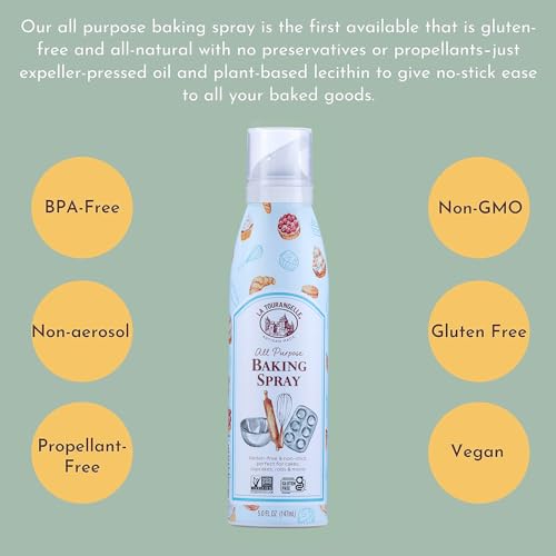 La Tourangelle All Purpose Baking Spray, Gluten Free, Non Stick, 147 ML - Thumbnail 4