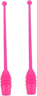 DINHEAROM 2 Piezas Equipo de Gimnasia para Adultos Barra de calistenia de Colores Gimnasio para gimnástico Equipo de Entrenamiento Poste de Gimnasia de Colores el plastico Rosado