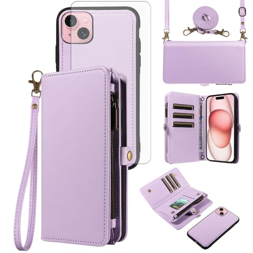 Coque iPhone 15 Asuwish Violet silicone souple et coque de protection fine