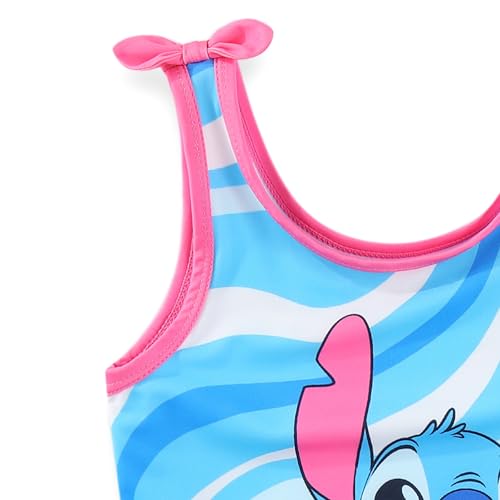 Disney Princess Minnie Mouse Lilo & Stitch Girls UPF 50+ One Piece Bathing Suit for Toddler to Big Kids Blue by Disney - Image 2