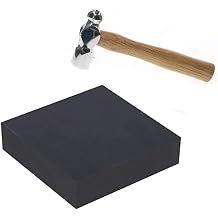 Rubber Bench Block4"x4, Stamping Hammer for Hammering, Shaping, Chasing, Flattening Metals Rubber Bench Block