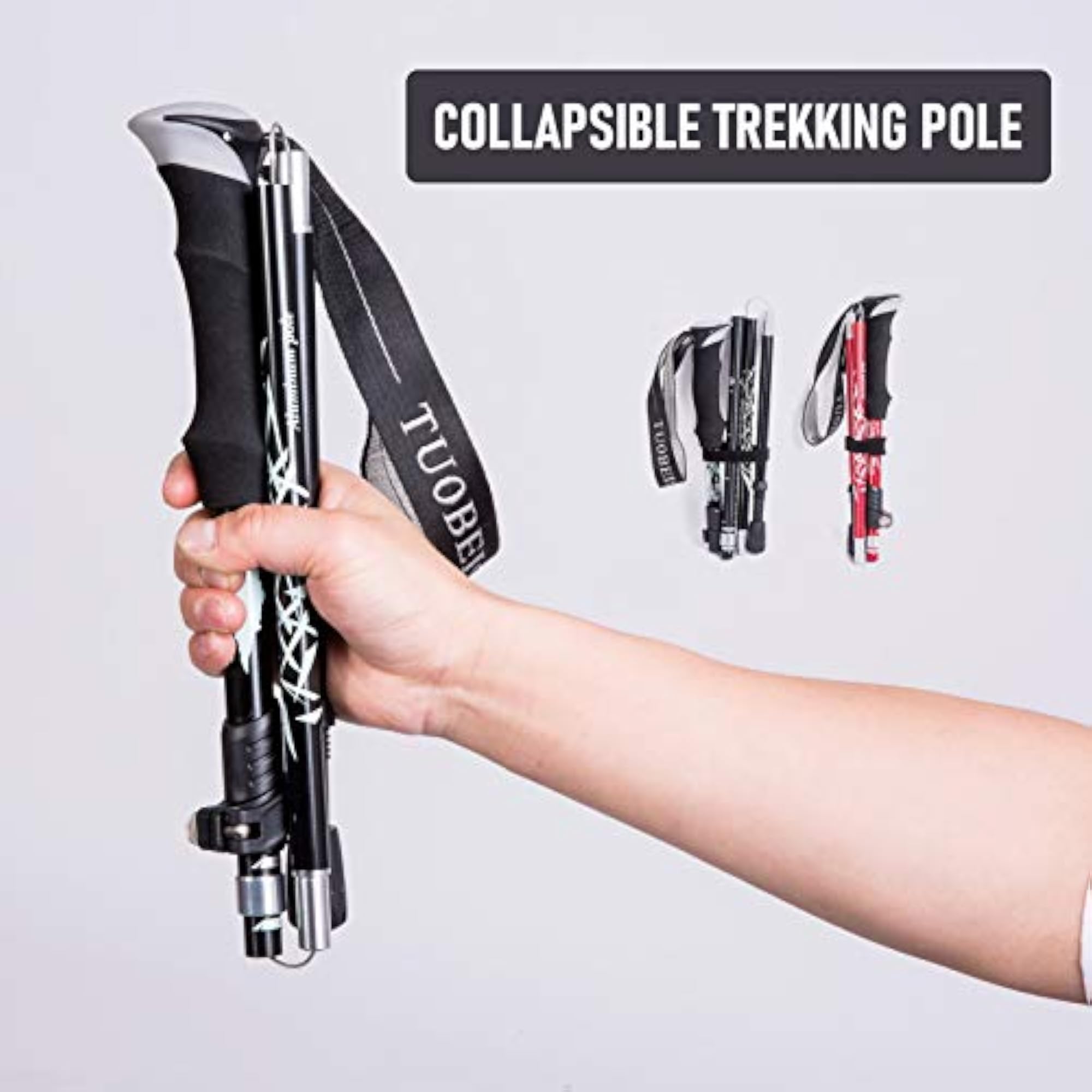 Collapsible Trekking Pole, Adjustable Hiking Walking Stick