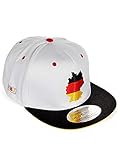 Red Bridge Unisex Snapback Caps Kappe Baseball-Cap Mütze Bestickt Länder (Deutschland - Weiß)