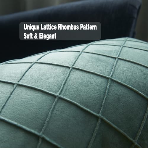 GONOVE Cushion Covers 55X55cm Soft Velvet Decorative Throw Pillow Cases Pack of 2 Square Pillow Covers Pillowcases with Invisible Zipper for Home Couch Sofa Bed Teal Green - Image 3